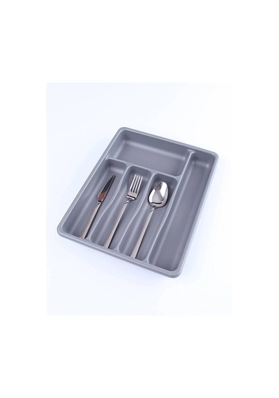 Gri - 5 Bölmeli Çekmece İçi Kaşıklık 36x29x5cm 5468 Çok Renkli