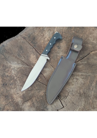 Av Bıçağı Avcı Bıçağı Kamp Bıçağı Bushcraft Deri Kılıflı Hgtwi249 Lacivert