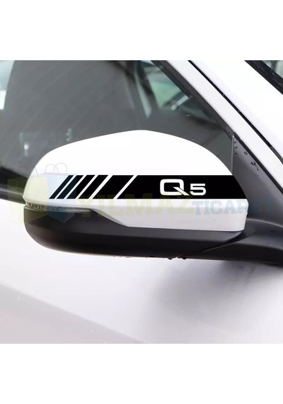 Audi Q1 Q2 Q3 Q4 Q5 Q6 Q7 Q8 Yan Ayna Şerit Oto Sticker 1 Çift 20 X 2 Cm
