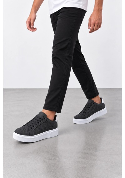 Ht Hotin Astrum Erkek Bağcıklı Günlük Sneaker Spor Ayakkabı - Füme