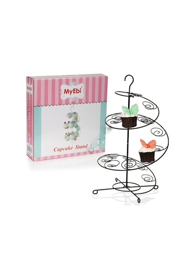 Metal Cupcake Standı Siyah / 15'Li Kek Standı
