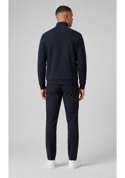 Alexandergardi Cep Detaylı Fermuarlı Dik Yaka Sweatshirt Lacivert