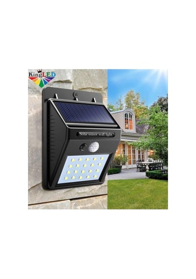 Maxilife Güneş Enerjili Hareket Sensörlü 20 Ledli Duvar Lambası Çok Renkli