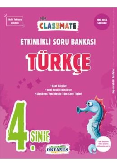 4. Sınıf Classmate Türkçe Etkinlikli Soru Bankası
