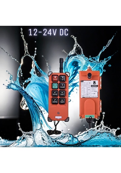 Energy 6 Buton Tek Hız Vinç Uzaktan Kumanda Sistemi 12-24vdc