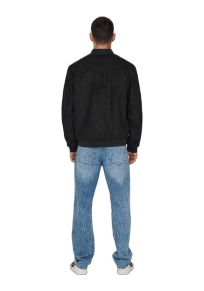 Only & Sons Onslucas Fake Suede Bomber Otw Noos Erkek Siyah Mont - 22027463
