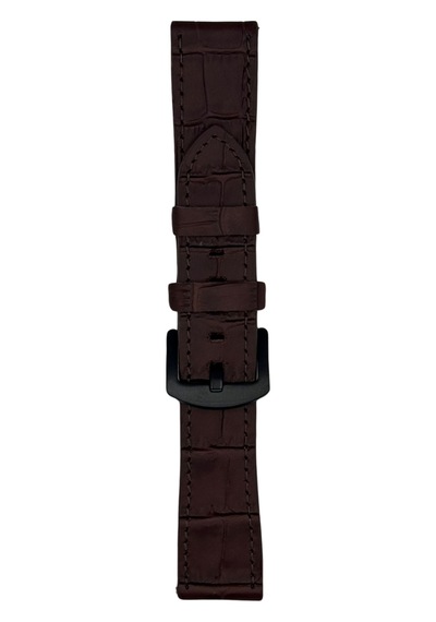 22 Mm Hakiki Deri Kroko Kahverengi Kordon Akıllı Pim