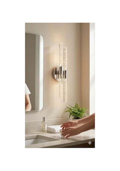 Bubbleflux Dubble Medium 40 Cm Modern Tasarım Led Aplik - Duvar Lambası - Gümüş - Elektrikli - Günışığı Gümüş Elektrikli