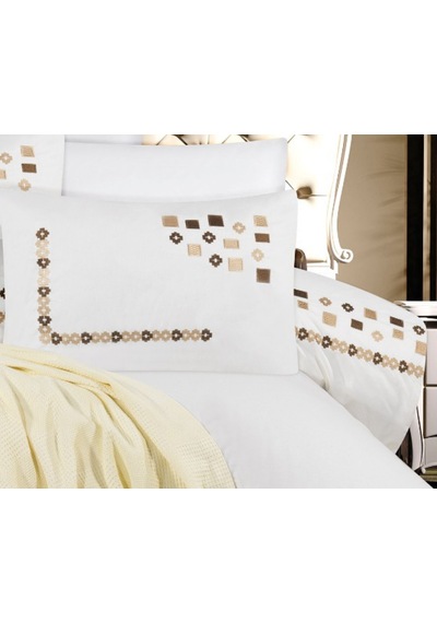 Goldroom Ahenk 7 Parça Pamuklu Pike Takımı. Krem