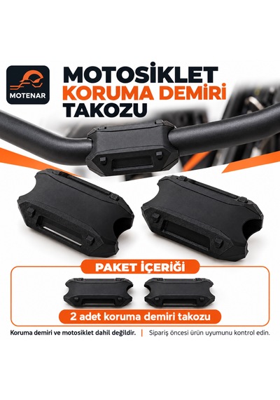 Motenar Motosiklet Koruma Demiri Takozu Siyah Bir Çift