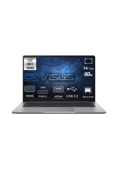 Asus ExpertBook P1 P1403CVA-I716512G1D-K18 i7-13620H 24 GB 4 TB SSD 14" Free Dos Dizüstü Bilgisayar