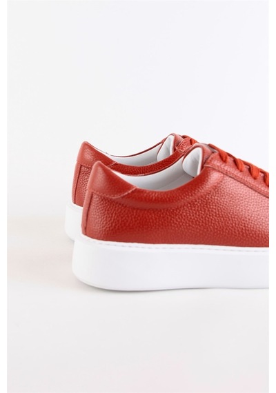 Julia Kırmızı Hakiki Deri Kadın Sneaker-Kırmızı