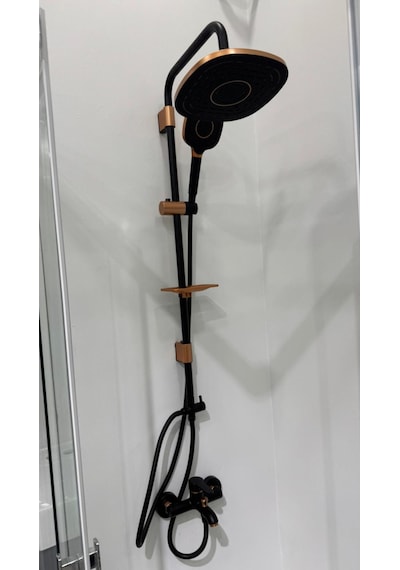 Armour Armatür Banyo Batarya Seti Siyah Rose Siyah