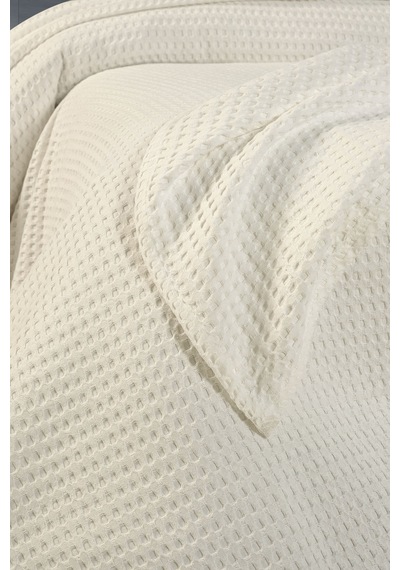 Mulberry Havuzlu Pike Örgü battaniyesi Kalın İplik Ev Dekorasyonu Çift Kişilik 220 x 240 Krem