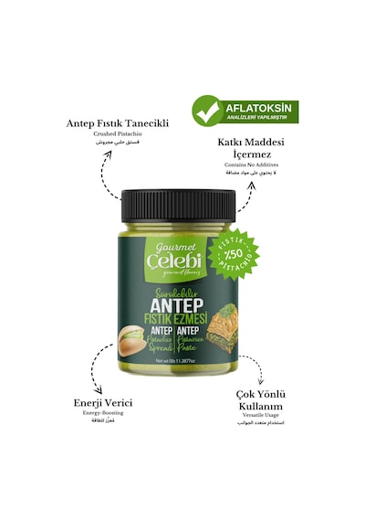 Antep Fıstık Ezmesi 320 Gr. - Gerçek Antep Fıstığı Ezmesi
