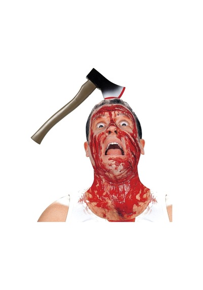 Kafaya Saplanmış Halloween  Kanlı Balta Şaka Tacı