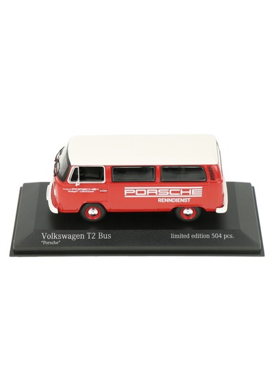 1:43 Ölçek Minichamps 1972 Volkswagen T2 Bus Porsche Renndienst Diecast Metal Minyatür Model Araba 10cm