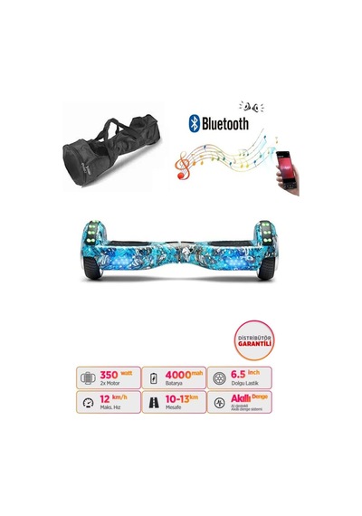 Citymate Elektrikli Kaykay Akıllı Denge Hoverboard + Hoverkart + Çanta Full Ledli Extrem Paket D20