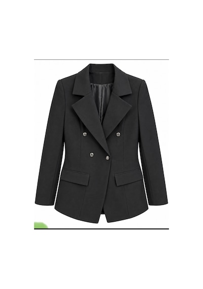 Nazzain Geniş Yakalı Blazer Ceket Siyah