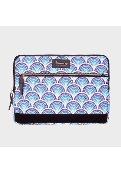 Bloominbag Calm Waves İpad Uyumlu / Tablet Kılıf Tablet Kılıfı Mavi - Beyaz