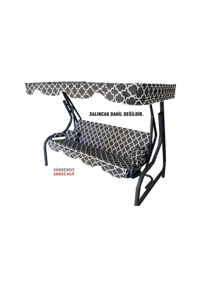 3 Kişilik Salıncak Minder Seti Süngersiz Kılıfı Karaçatı Bahçe (552012698)