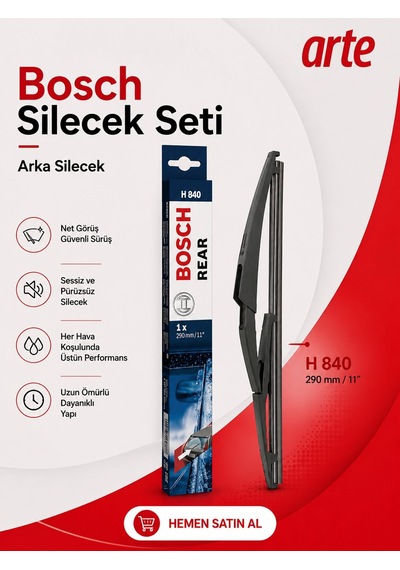 Mercedes B Serisi W245 2005-2011 Uyumlu Bosch Aerotwin Serisi Ön Ve Arka Silecek Takımı 2'li Set