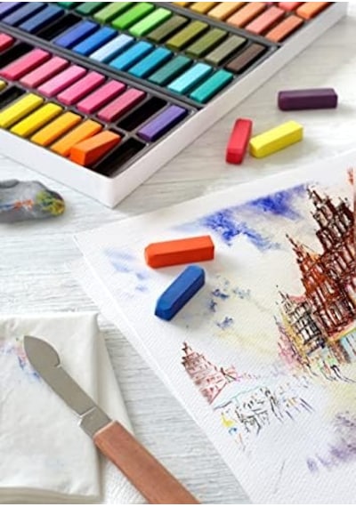 Studio Mini Toz Pastel Boya, 24 Renk, Yarım Boy, Yüksek Pigment, Parlak Renkler, Fiksatif Uyumlu, Tebeşir Bazlı Soft Pastel Diğer