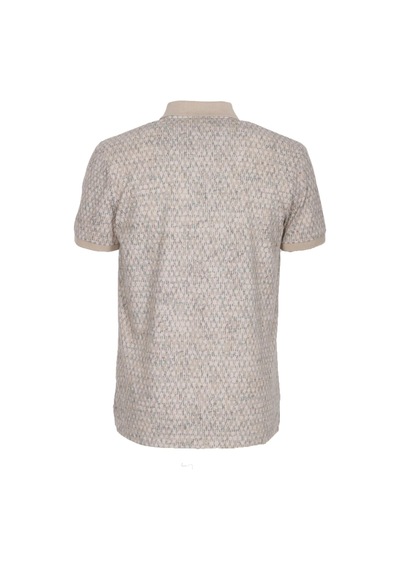 Erkek Polo Yaka Tişört Vizon Slim Fit Ribanalı Kol Pamuklu Baskılı T-shirt Ncs Jeans 1253-vizon Vizon