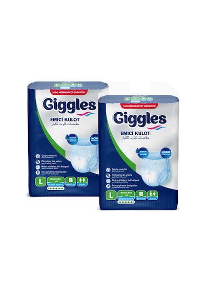 Giggles Yetişkin Emici Külot Large Ekonomik Paketi 2 x 8'Li