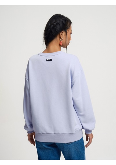 Oversize Kadın Sweatshirt Lila