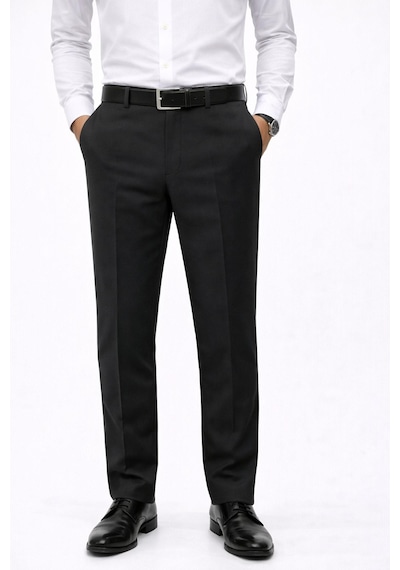 Classics Men Caserta Regular Fit Likralı Erkek Kumaş Pantolon - 7558 Siyah