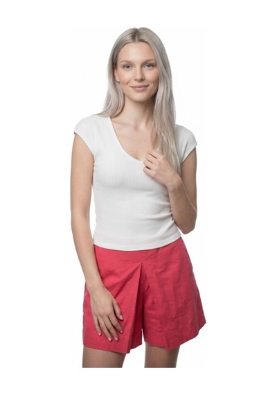 LOFT Slim Fit Kadın Tshirt K.kol Lf2042146 Q1.v1 Beyaz