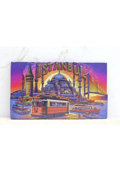 Ahşap İstanbul Temalı Magnet Alk4359 Çok Renkli