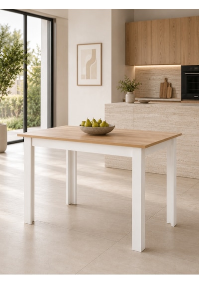 Yemek Masası Mutfak Masası 4 Kişilik Masa Çalışma Balkon Masası Namur Beyaz - Çam
