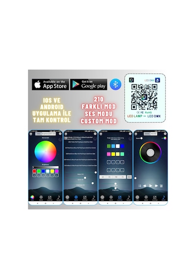 Yamaha Mt-07, Yzf-r3, Y15zr V3 Universal Sinyalli Stop Lambası Rgb Bluetooth App Kontrol 210 Mod