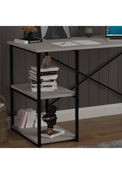Asra Trend Kül Gri Metalçm01 Raflı Metal Çalışma Masası 120x60 Cm 2 Katlı Yan Raflı Bilgisayar Masası Endüstr Diğer Asra Trend Kül Gri Metalçm01 Raflı Metal Çalışma Masası 120x60 Cm 2 Katlı Yan Raflı Bilgisayar Masası Endüstr Diğer