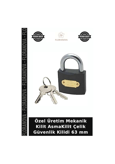 Özel Üretim Mekanik Kilit Asmakilit Çelik Güvenlik Kilidi 63 Mm
