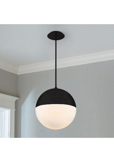 Lambaderler, Avizeler İçin Uyarlanabilir 1 Metre Kablolu 25 Watt 3000k Sarı Ledli Ampul, Led Armatür Beyaz - Siyah