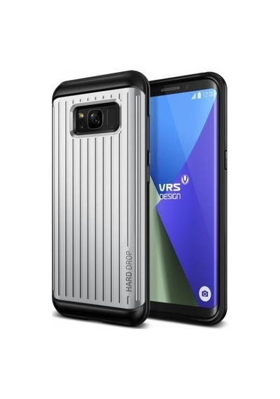 Vrs Galaxy Uyumlu S8 Plus Waved Hard Drop Series Kılıf Light Silver