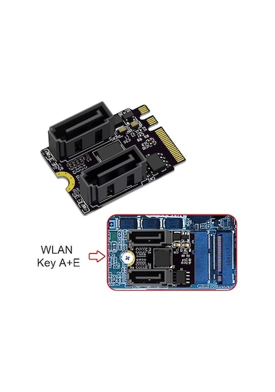 4724 M.2 Key A+e To Sata3.0 Expansion Wifi Port Çevirici Çoklayıc