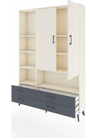 Arges Dolap 8 Raflı 4 Çekmeceli 2 Kapaklı 132x30x195 Aytaşı-aytaşı/antrasit Aytası/antrasıt Arges Dolap 8 Raflı 4 Çekmeceli 2 Kapaklı 132x30x195 Aytaşı-aytaşı/antrasit Aytası/antrasıt