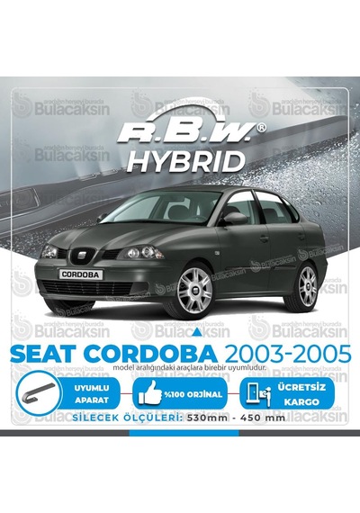 Seat Cordoba Ön Silecek Takımı (2003-2005) RBW Hibrit Seat Cordoba Ön Silecek Takımı (2003-2005) RBW Hibrit