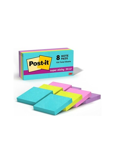 Post-it Süper Yapışkan Notlar, 8 Yapışkan Not Defteri, 4,8 X 4,8 Cm, Okul Malzemeleri, Ofis Ürünleri Sku: Smgstk37a4189490
