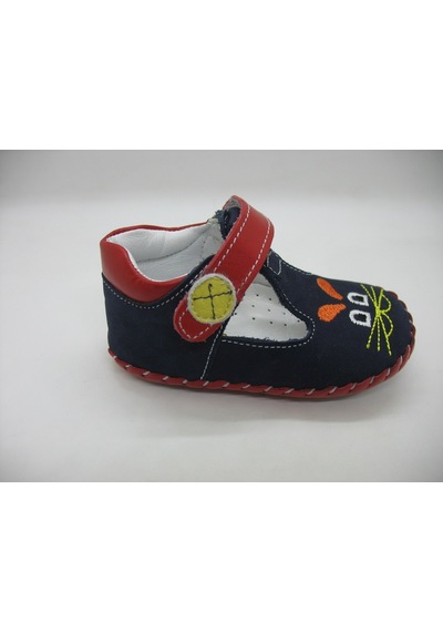 Angelokids 01101 Deri Ortopedik Ilk Adım Ayakkabısı 18-21 Lacivert