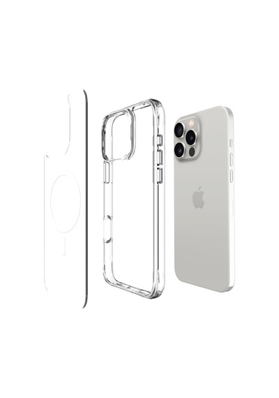 Bix Apple Uyumlu iPhone 16 Pro Max Magsafe Transparan Şeffaf Kılıf Güçlü Manyetik Üstün Darbe Koruması Şeffaf