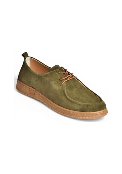 Fox Shoes Y555323002 Haki Hakiki Deri Süet Günlük Kadın Ayakkabı