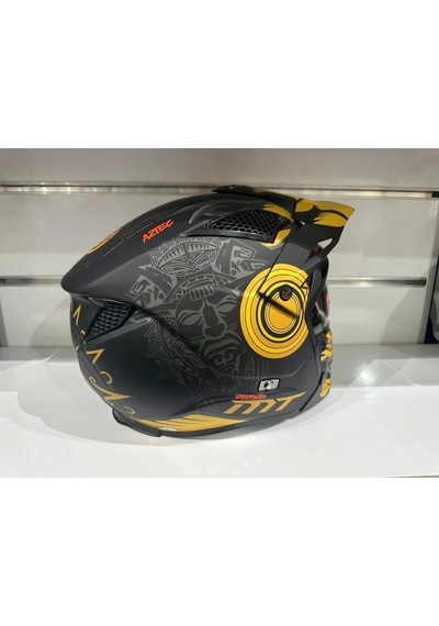 Mt Helmets Streetfıghter Sv Aztec B3 Motosiket Kaskı Sarı - Siyah