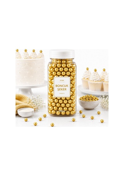 Dr. Gusto 8 Mm Gold Altın Boncuk Şeker 250 Gr