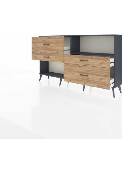 Arges Konsol Tek Raflı 4 Çekmeceli 176x30x99 Antrasit-antrasit/ç Antrasit-antrasit/çam Arges Konsol Tek Raflı 4 Çekmeceli 176x30x99 Antrasit-antrasit/ç Antrasit-antrasit/çam