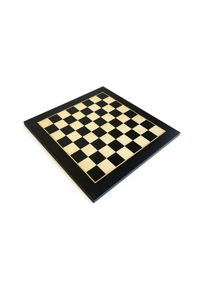 El Yapımı Ahşap Satranç Tablası Siyah 50x50cm